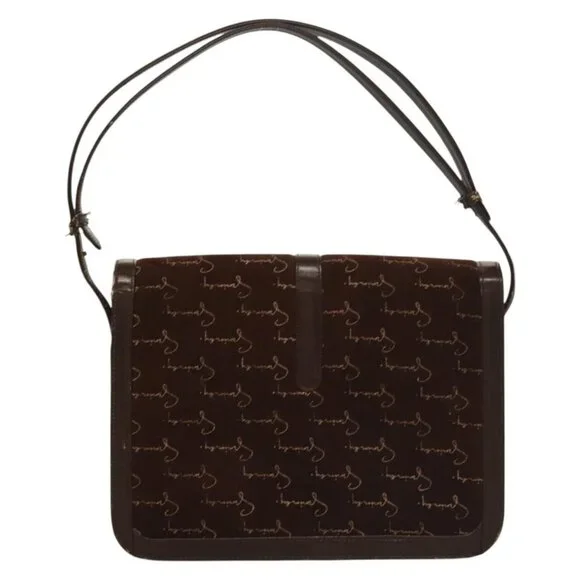 Authentic GIVENCHY Shoulder Bag Suede Brown Gold - Picture 9 of 16